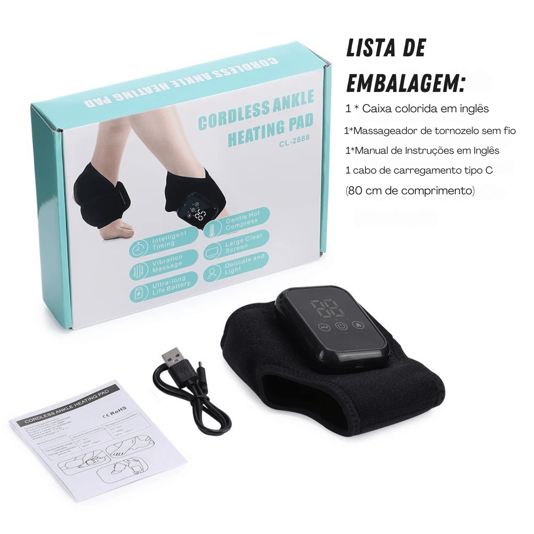 Massageador de Tornozelo com Aquecimento
