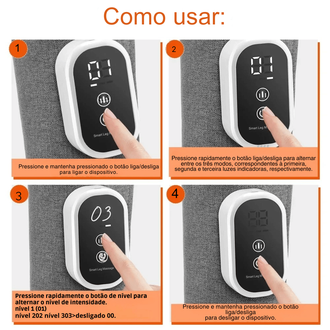 Massageador de Panturrilha Sem Fio 360°