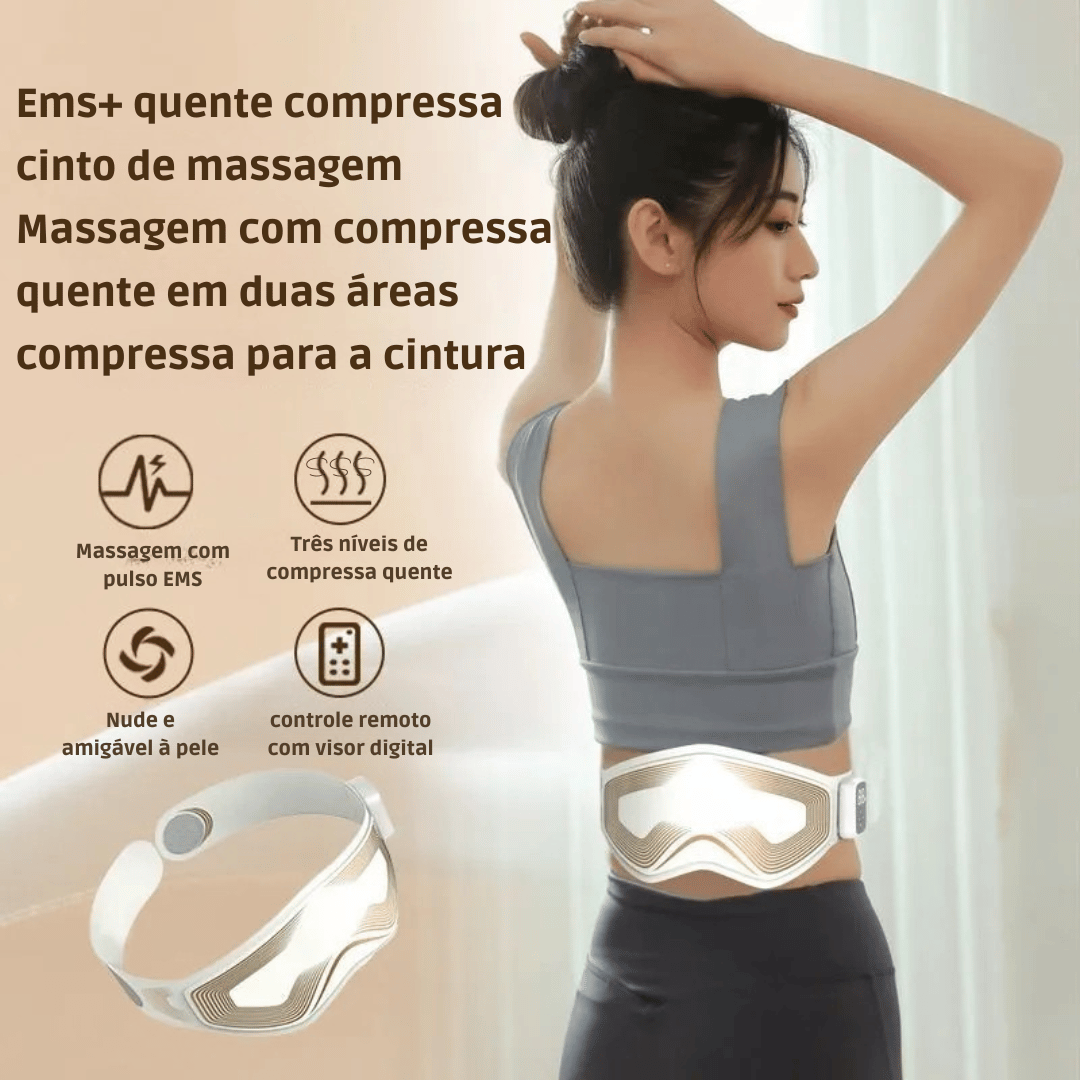 Cinta Massageadora com Aquecimento EMS
