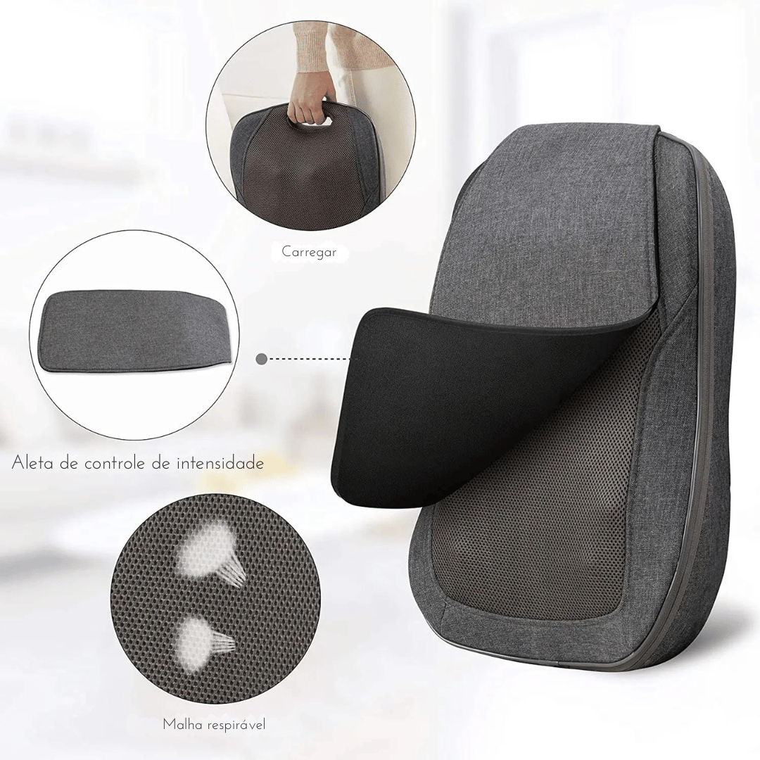 Massageador Shiatsu Portátil com Calor