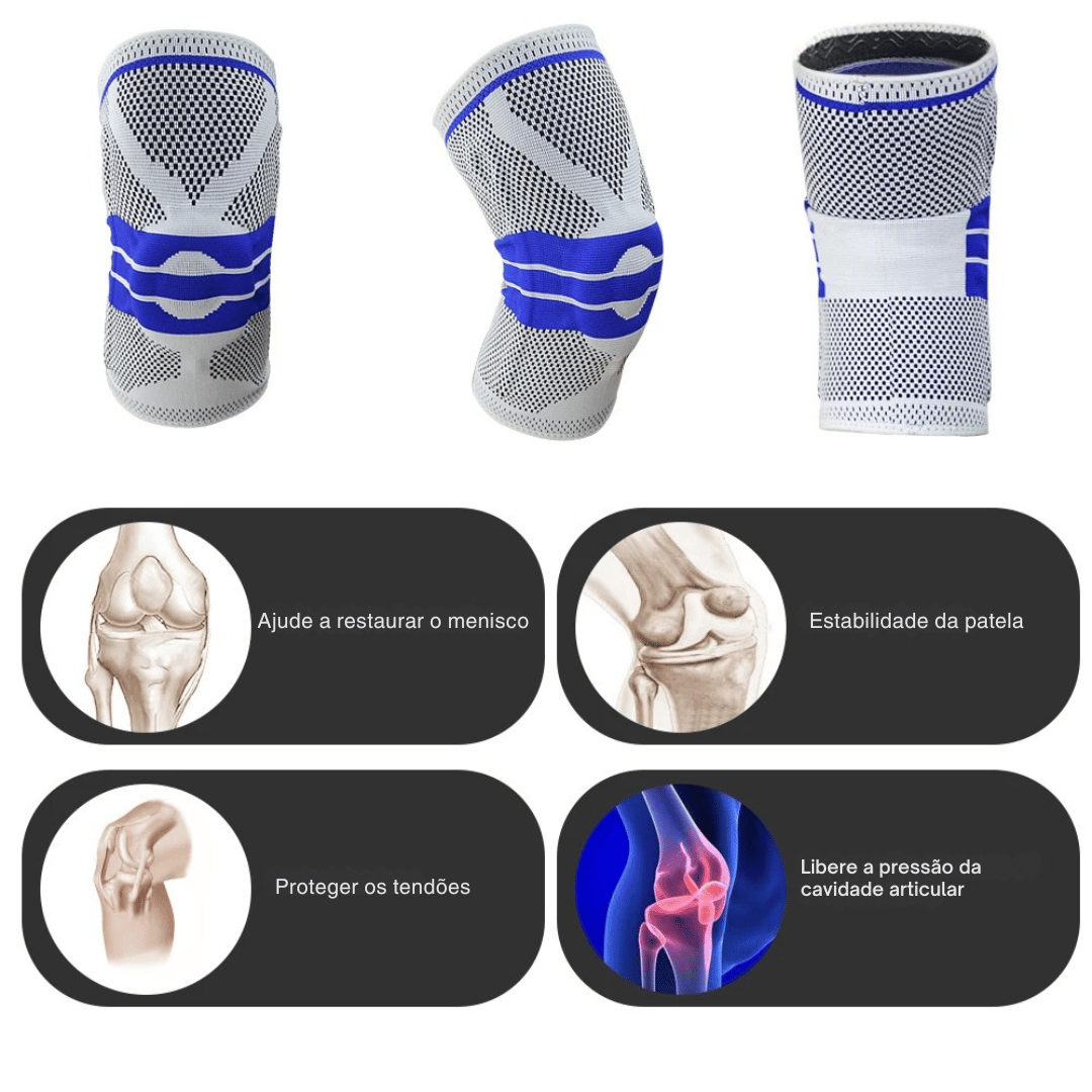 Joelheira de Compressão com Suporte Lateral