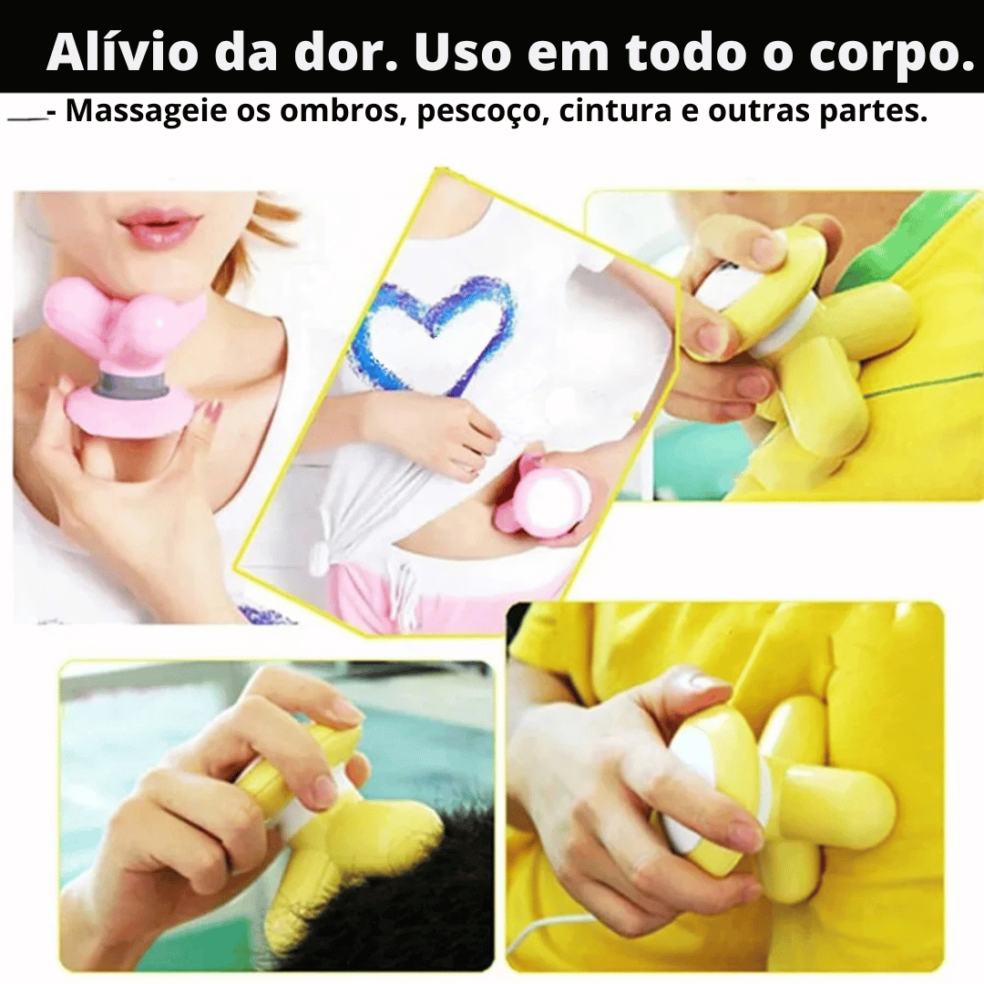 Massageador Portátil Multiuso Vibrante