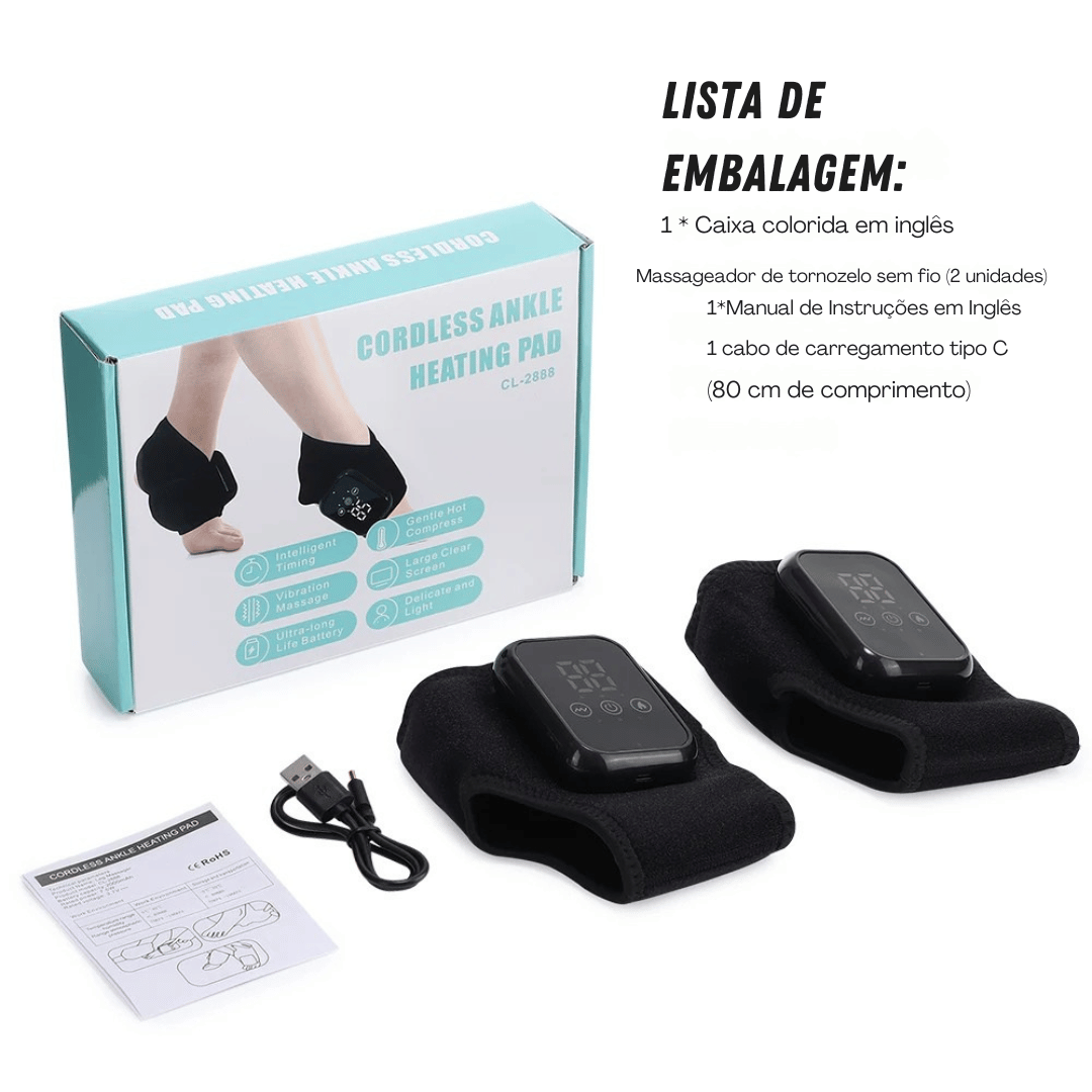 Massageador de Tornozelo com Aquecimento