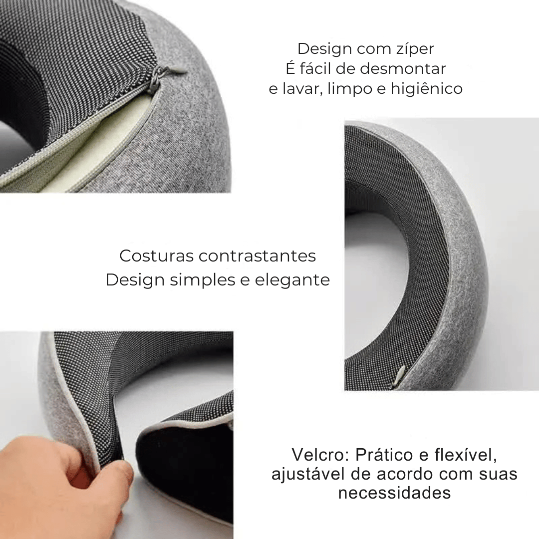 Travesseiro de Pescoço em Espuma de Memória