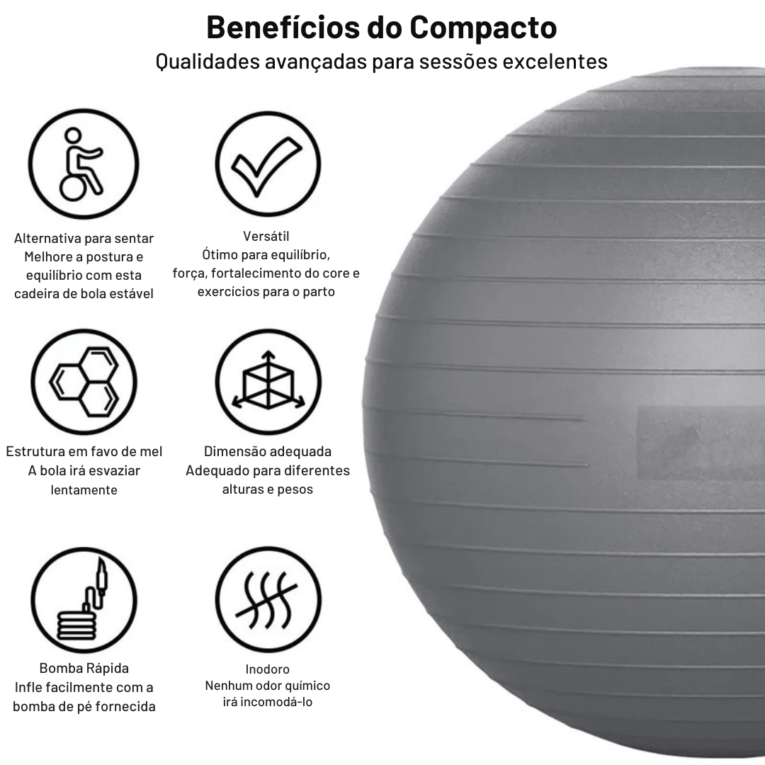 Bola de Equilíbrio Fitness Multitamanho