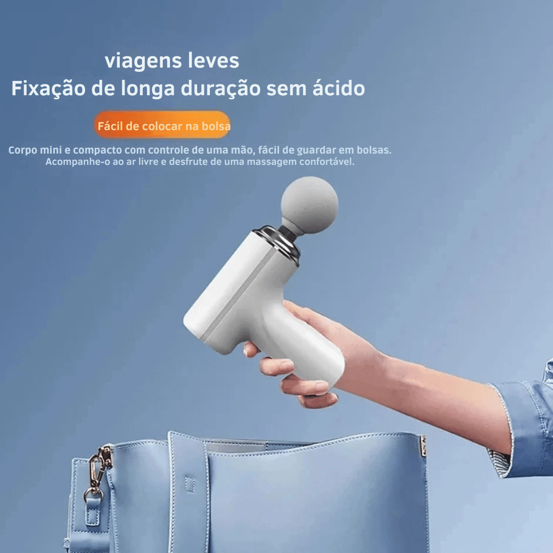 Pistola de Massagem Portátil LED