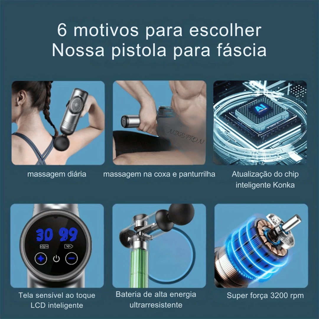Pistola de Massagem Portátil para Relaxamento Muscular