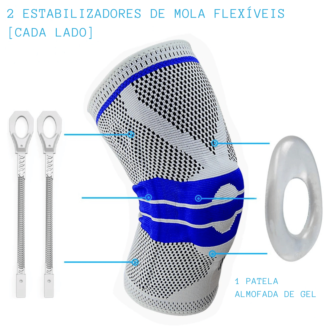 Joelheira de Compressão com Suporte Lateral