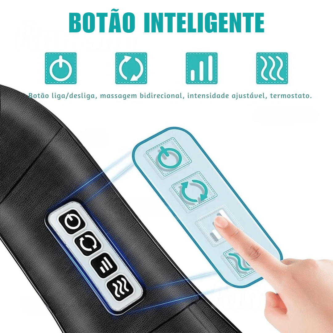 Massageador Shiatsu Aquecido para Pescoço e Ombros