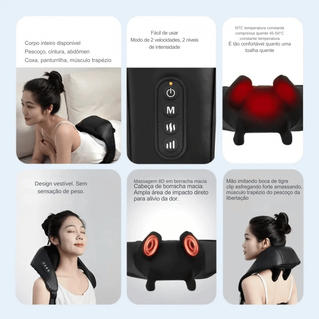 Massageador Multifuncional para Ombro e Pescoço