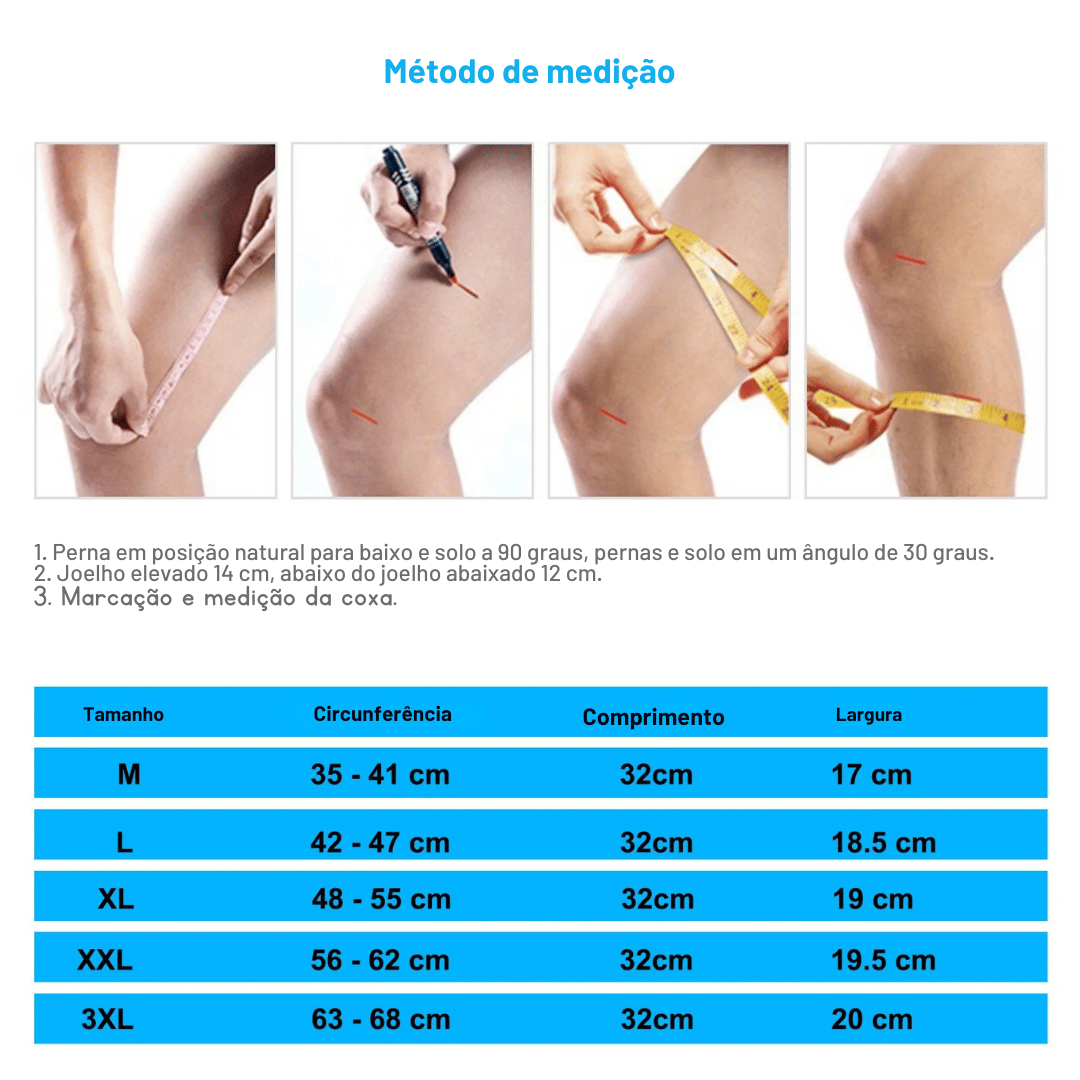 Joelheira de Compressão com Suporte Lateral