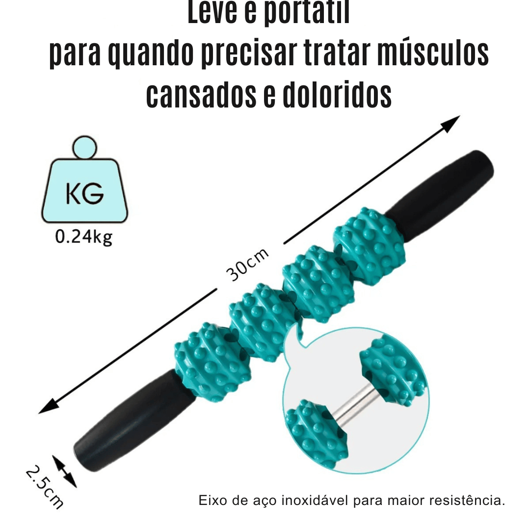 Rolo de Massagem Muscular 4 Rodas