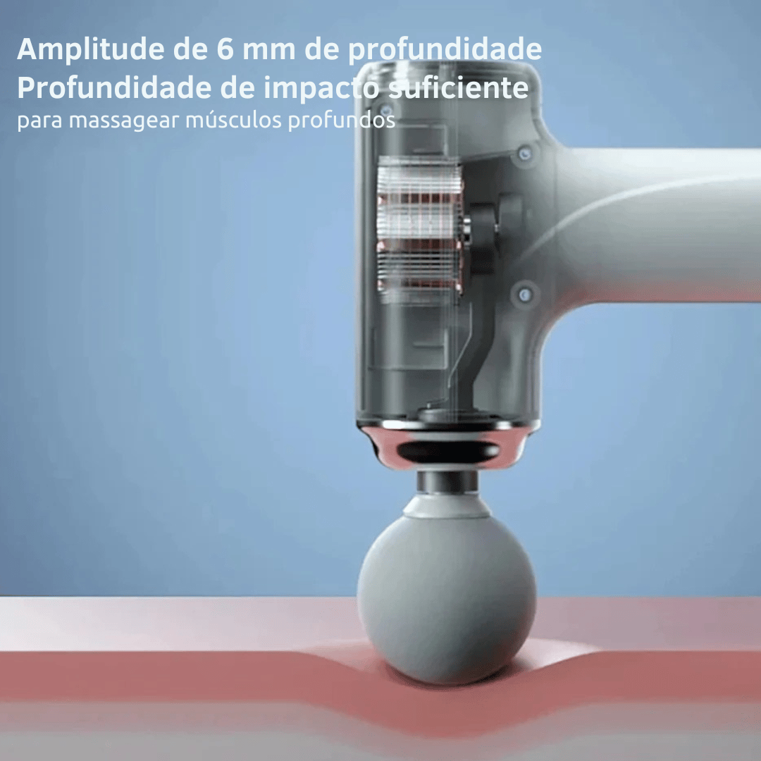Pistola de Massagem Portátil LED