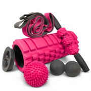 Y98A-5 in1 coluna de yoga massagem vara bola amendoim picada bola estiramento banda combinação massagem conjunto fasciite plantar bola