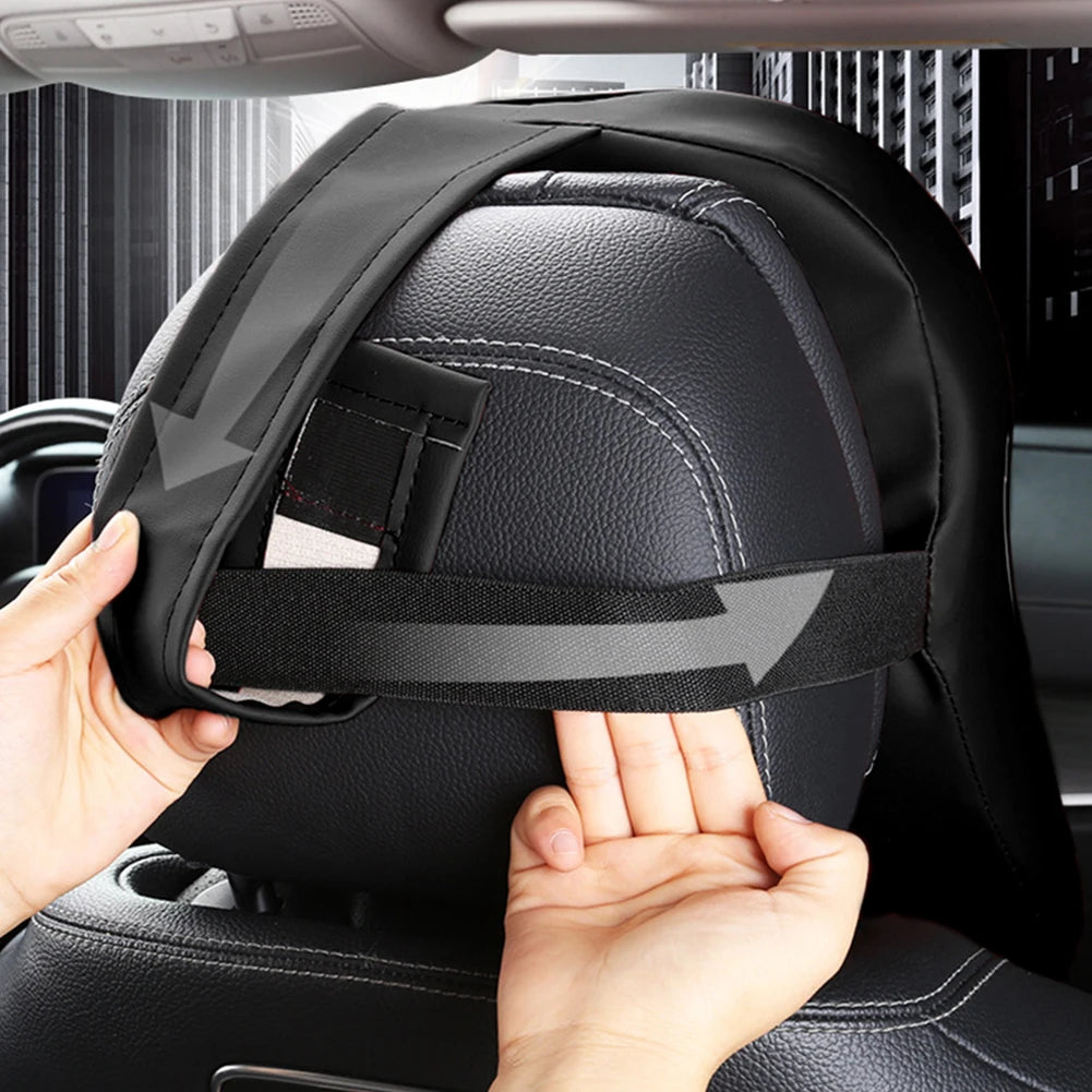 3d nappa couro memória espuma encosto de cabeça carro pescoço travesseiro apoio pescoço resto travesseiro para alívio da dor do carro viagem pescoço apoio