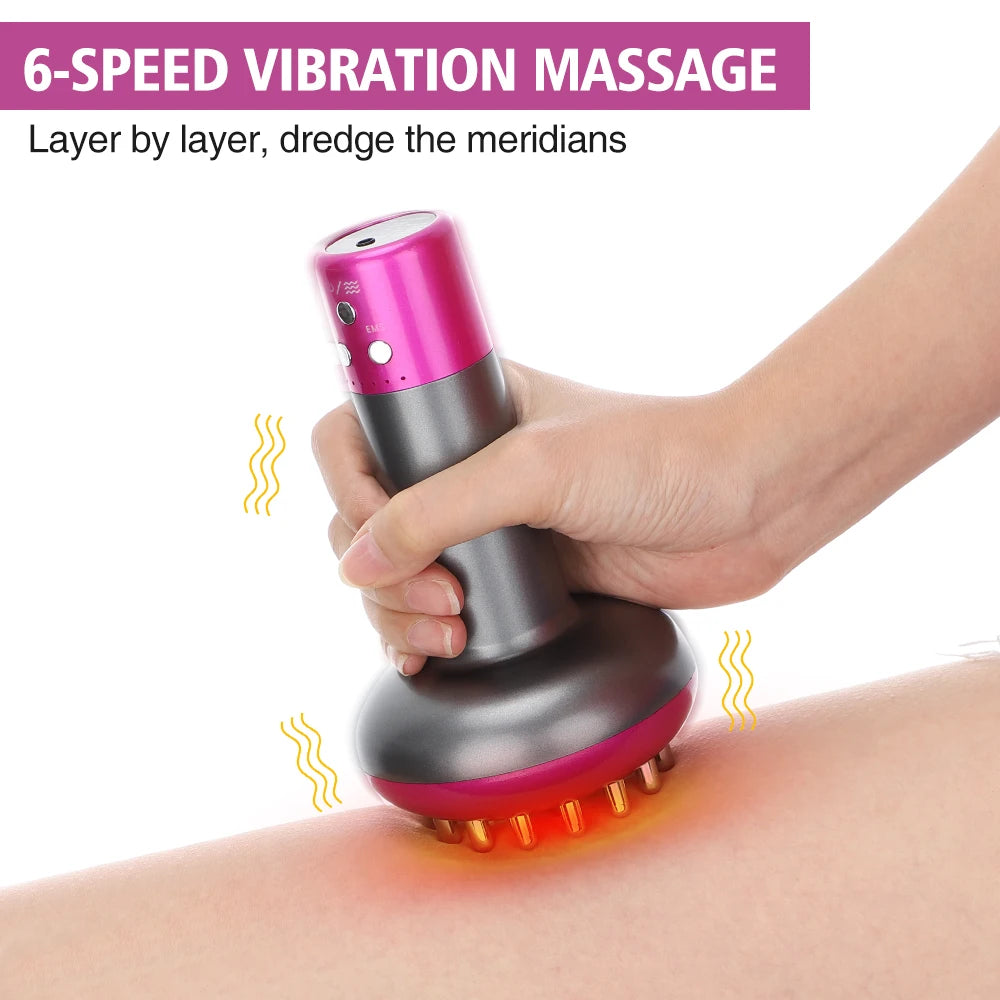 Máquina De Drenagem Linfática Elétrica, Escova De Massagem Corporal Meridiano, Microcorrente Anti Celulite, Guasha Physiotherapy Apparatus