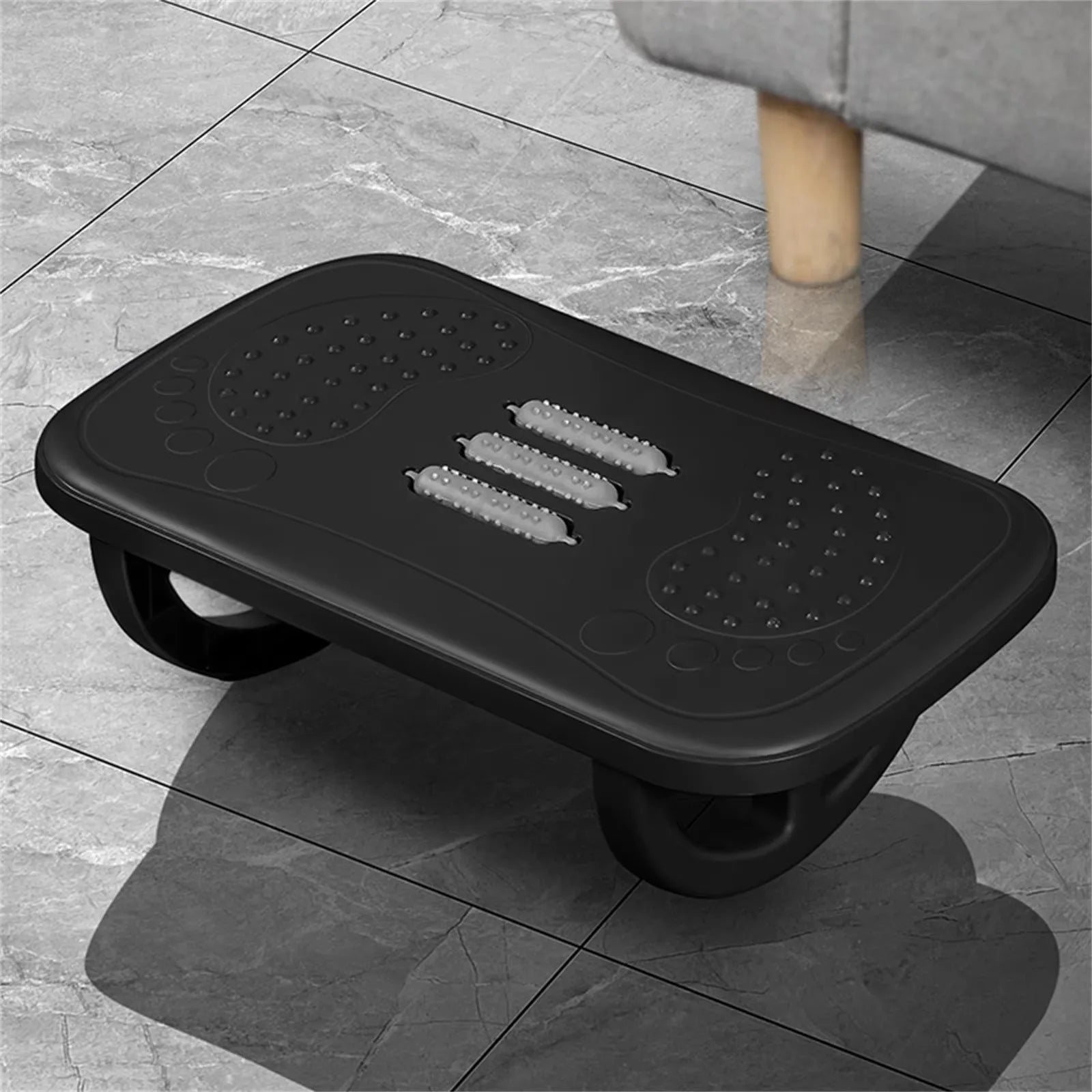 Apoio para os pés de balanço para sob a mesa, ergonômico, descanso para pernas, balancim, banco de pé confortável para mesa, escritório doméstico