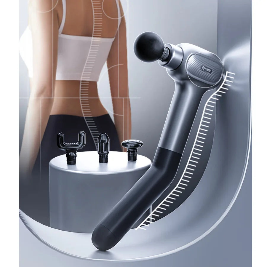 Yunkangbao fáscia arma massageador muscular alça longa volta pescoço arma profissional relaxamento massagem artefato menina