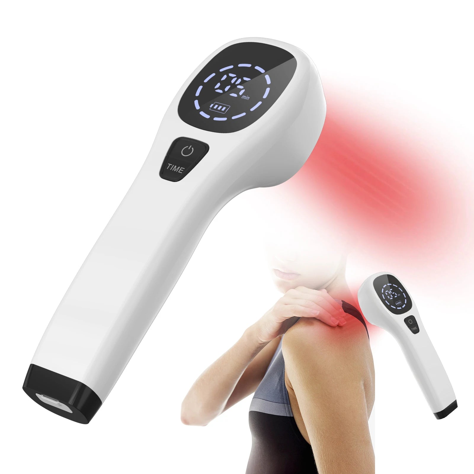 Dispositivo de terapia a laser frio 2x808nm, para alívio da dor corporal, óculos livres, sem bolsa, equipamento de fototerapia para artrite, tênis, cotovelo, animal de estimação
