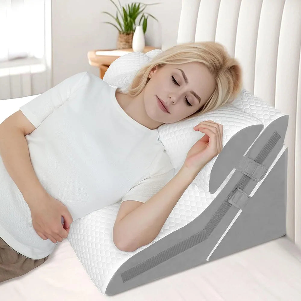 3 pçs/set cunha travesseiro para dormir ajustável dobrável triângulo travesseiro para ronco e após cirurgia alívio da dor nas costas refluxo ácido
