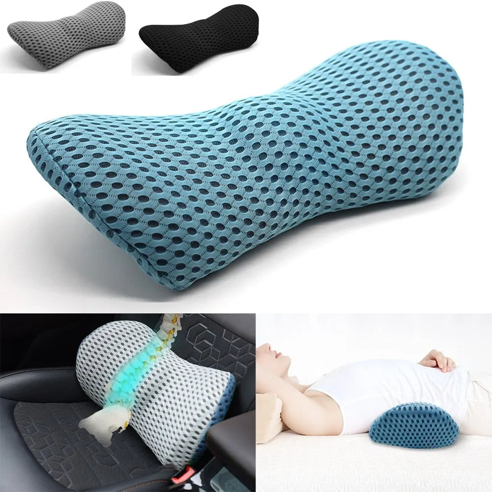 Almofada de memória respirável acessórios interiores cama travesseiro de dormir assento de carro cintura travesseiro apoio lombar travesseiro espuma almofada do carro