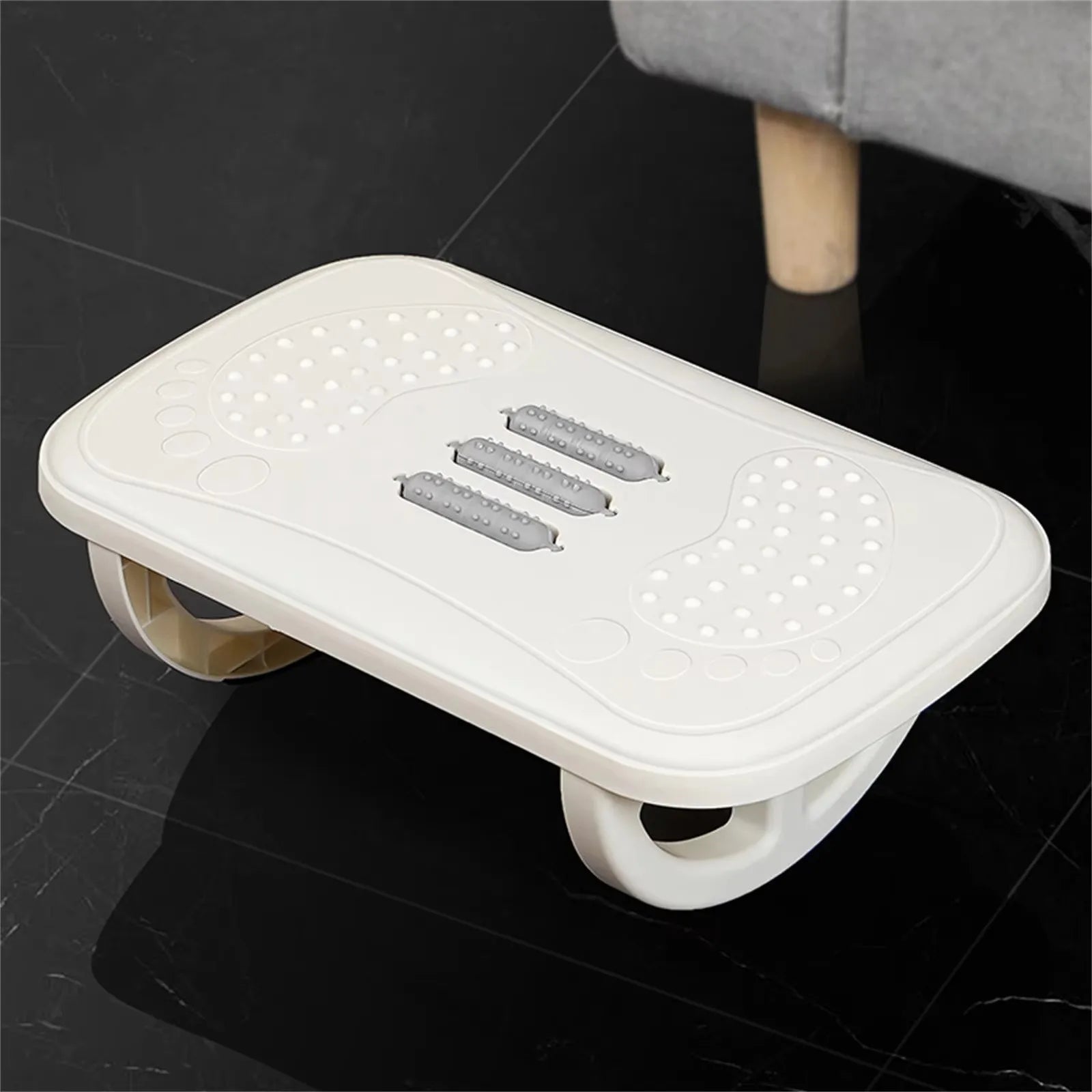 Apoio para os pés de balanço para sob a mesa, ergonômico, descanso para pernas, balancim, banco de pé confortável para mesa, escritório doméstico