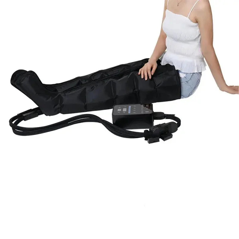 Sistema de massagem de compressão de ar, 6 câmaras, massageador de corpo inteiro, bomba de compressão, botas de recuperação, máquina de massagem para pés e pernas, airwrap