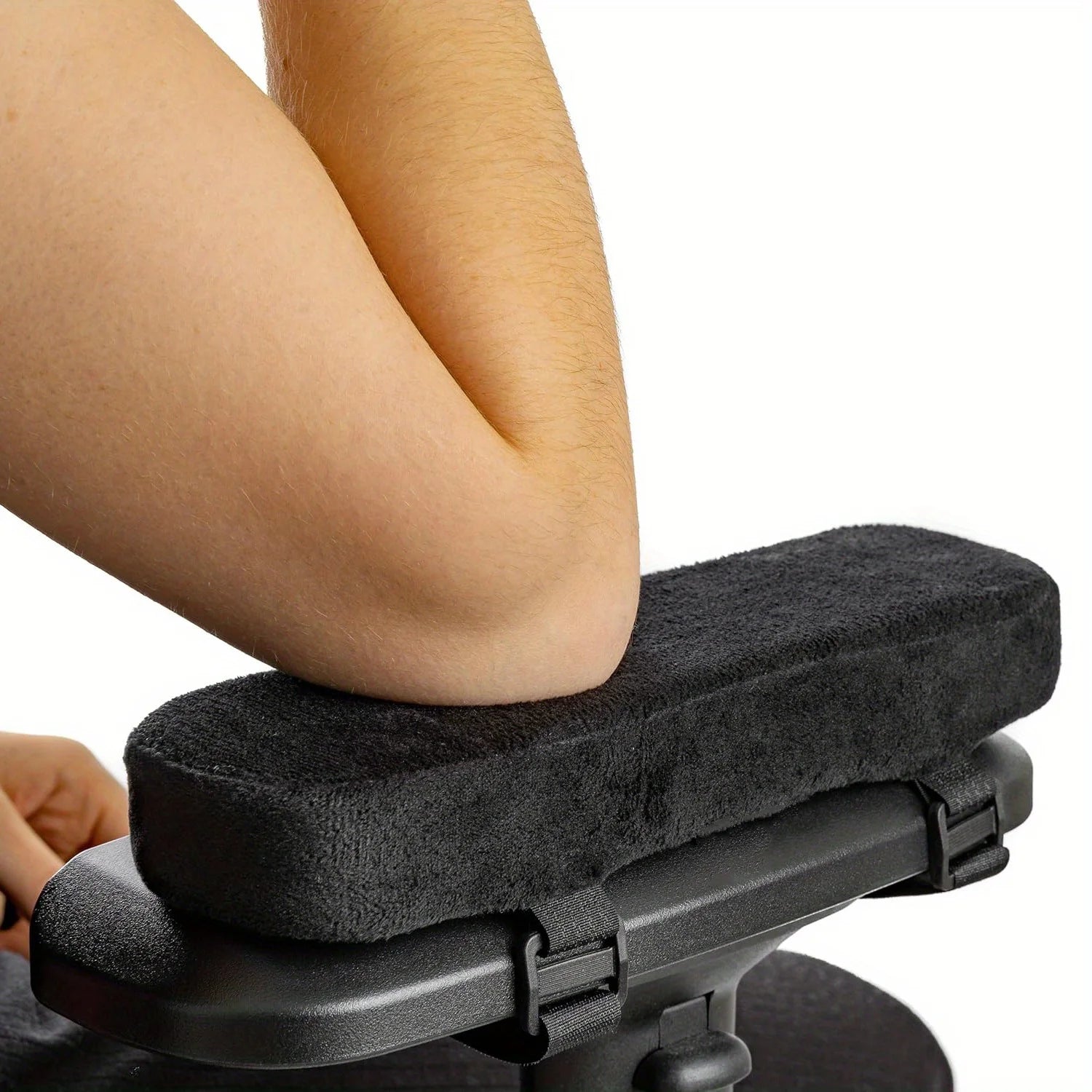 Almofadas de apoio de braço de espuma de memória para cadeira de escritório almofada de apoio de cotovelo para alívio de pressão de braço, capas de ajuste universal para cadeiras de mesa