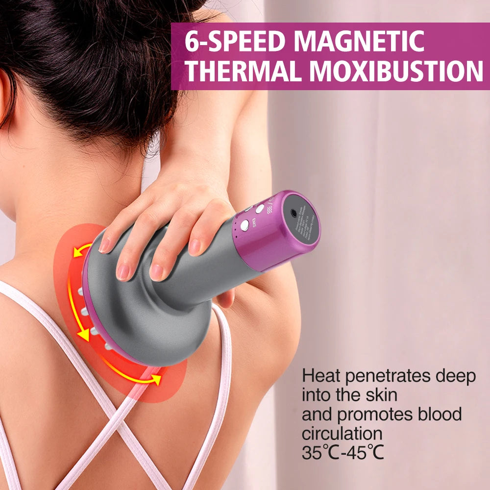 Máquina De Drenagem Linfática Elétrica, Escova De Massagem Corporal Meridiano, Microcorrente Anti Celulite, Guasha Physiotherapy Apparatus