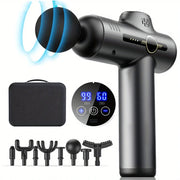 Pistola de massagem vibratória portátil para fáscia, para corpo, pescoço, costas, relaxamento muscular profundo, fitness, emagrecimento, uma cabeça