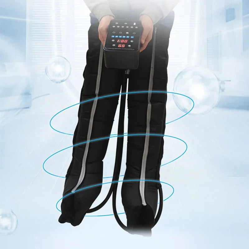 Sistema de massagem de compressão de ar, 6 câmaras, massageador de corpo inteiro, bomba de compressão, botas de recuperação, máquina de massagem para pés e pernas, airwrap