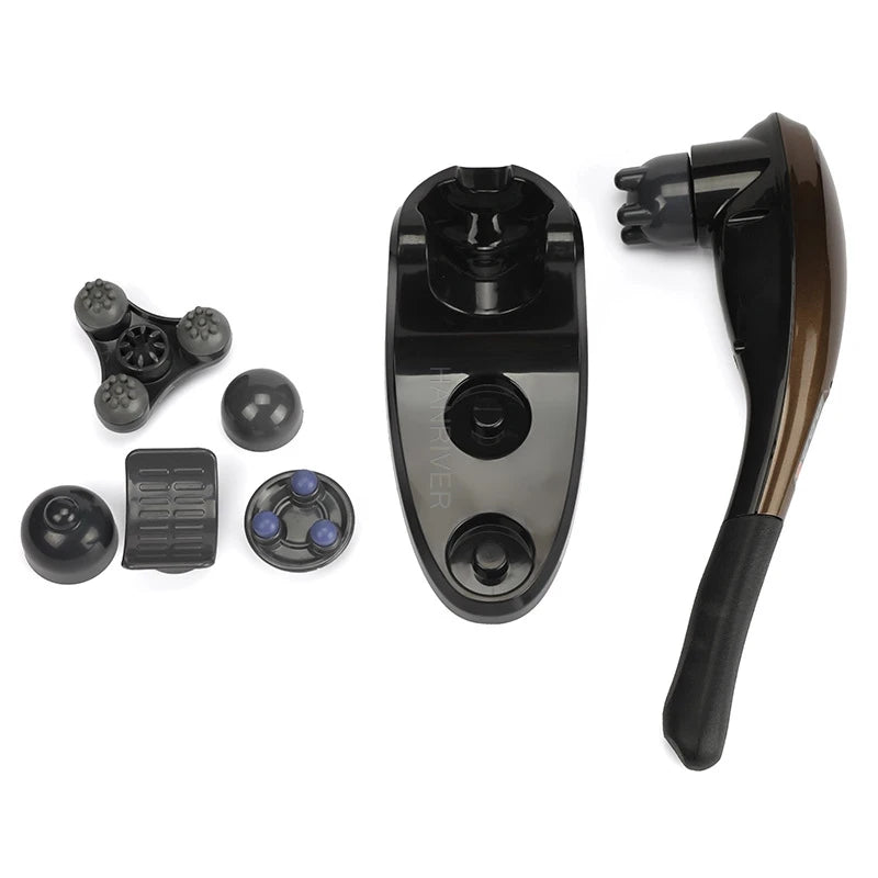 6 cabeça de massagem elétrica sem fio vibração massagem martelo ombro cintura corpo massageador alívio da dor carga instrumento cuidados saúde