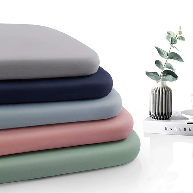 Almofada de assento de tecido elástico de seda gelo de espuma de memória macia almofada de cadeira de escritório almofada de assento de carro para longo sentado apoio lombar alívio da dor