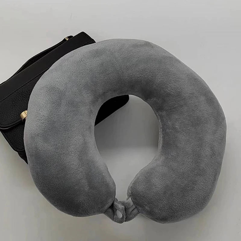 Travesseiro de pescoço em forma de u para suporte cervical travesseiro de viagem portátil para dormir e passeios de carro travesseiro de massagem para cochilo pp algodão u-