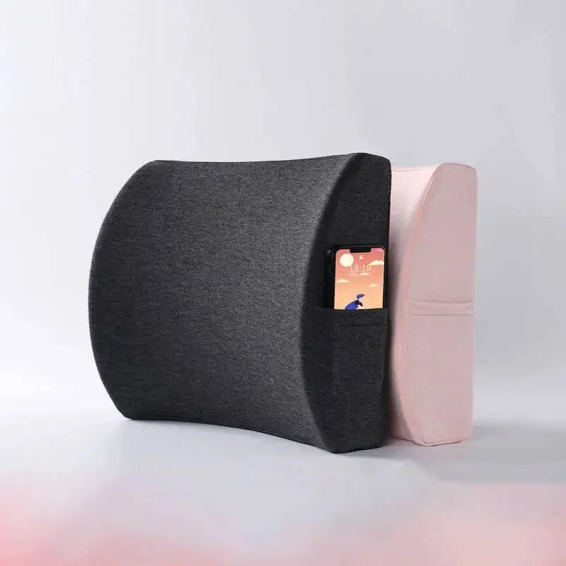 Almofada de cintura recuperação lenta cadeira de carro travesseiro lombar para sentar confortável e macio artefato sedentário escritório memória algodão