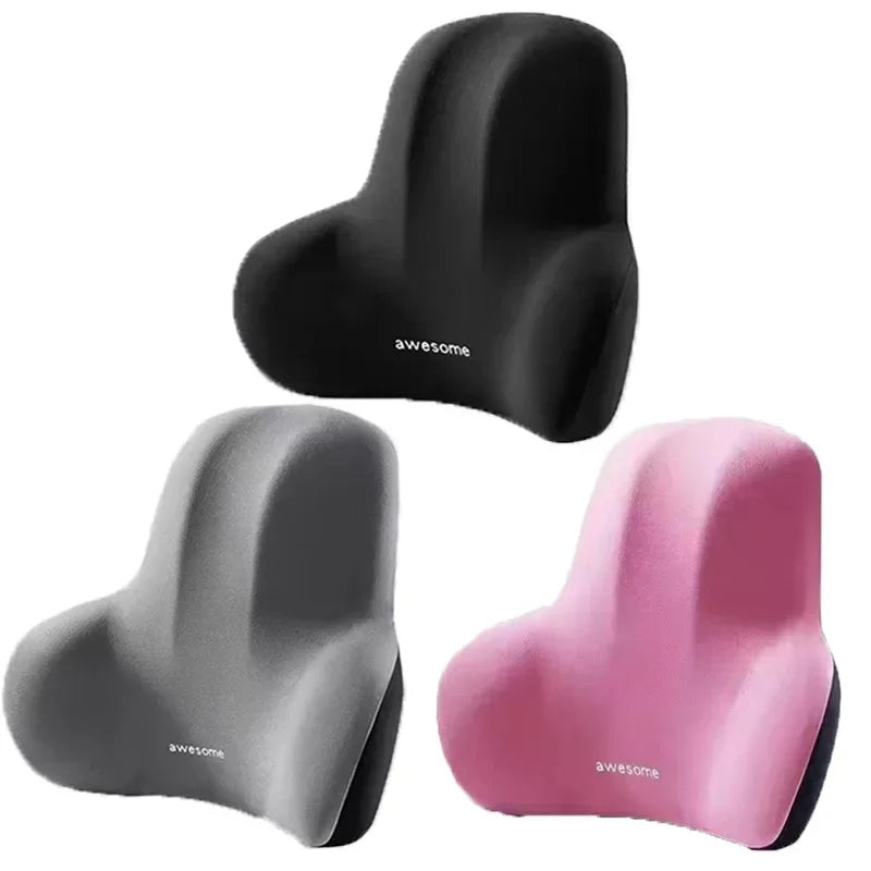 Almofada lombar de espuma de memória para cadeiras de jogos de escritório de carro e suporte de cintura pós-parto travesseiro multifuncional para alívio da dor