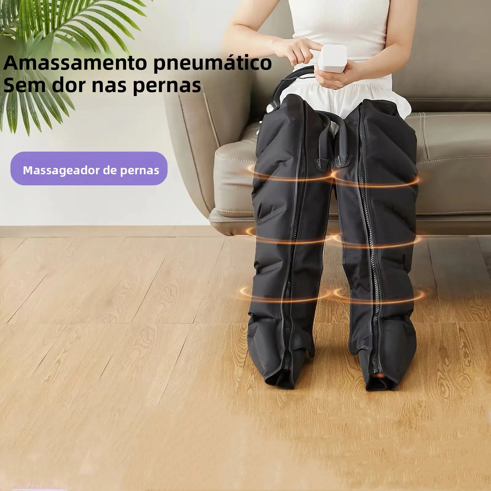 Pressão de ar perna massageador pé massagem botas amassar espremer relaxamento profundo bezerro com controle remoto
