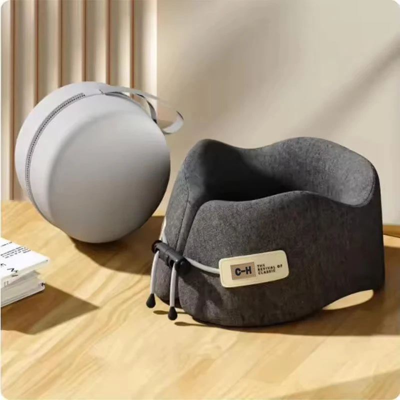 Travesseiro em forma de u de espuma de memória, suporte para pescoço de viagem, travesseiro para dormir, descanso de ombro, almofada em u, travesseiro de pescoço para viagem em avião
