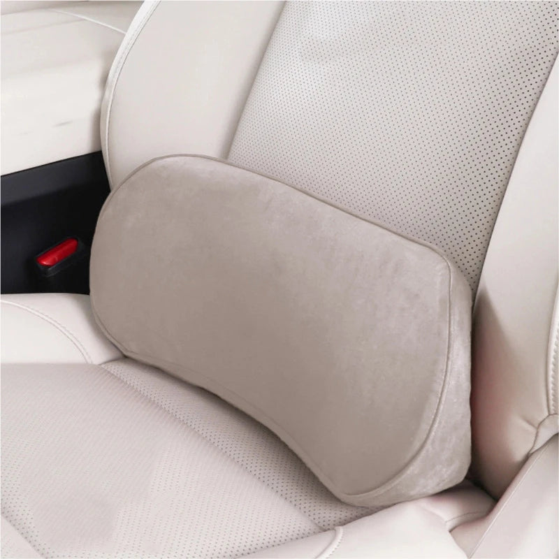 Almofada de apoio lombar de espuma de memória para carro, travesseiro de cintura, encosto, assento, motorista, viagem, suporte traseiro, acessórios interiores automotivos, conforto