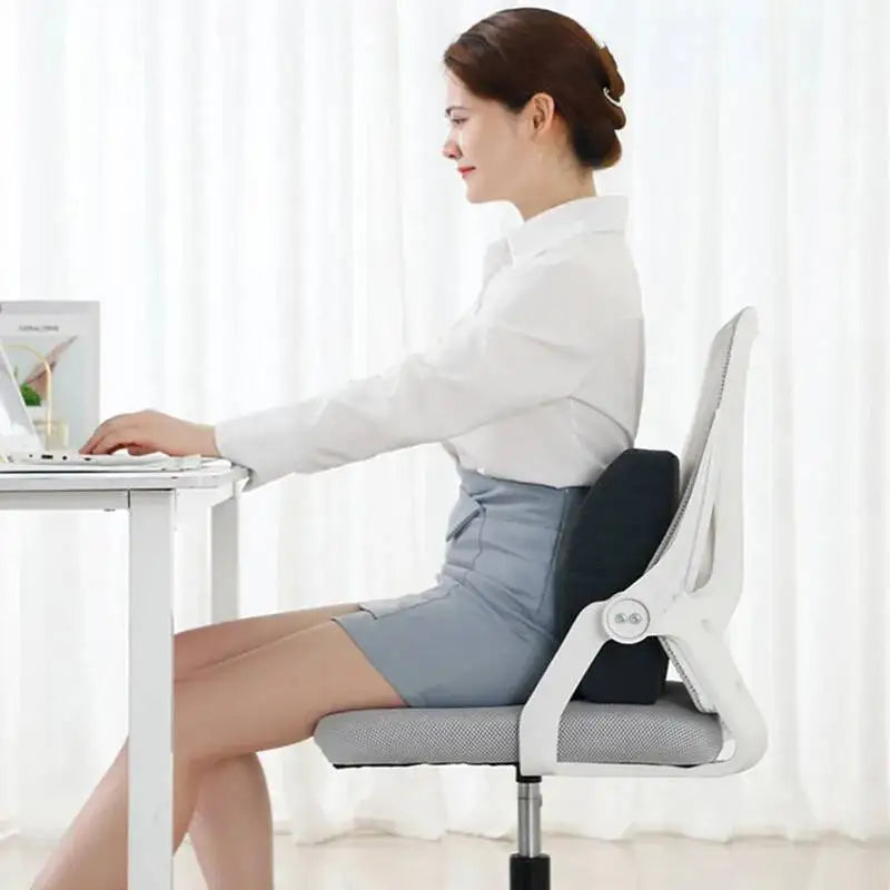 Almofada de cintura recuperação lenta cadeira de carro travesseiro lombar para sentar confortável e macio artefato sedentário escritório memória algodão