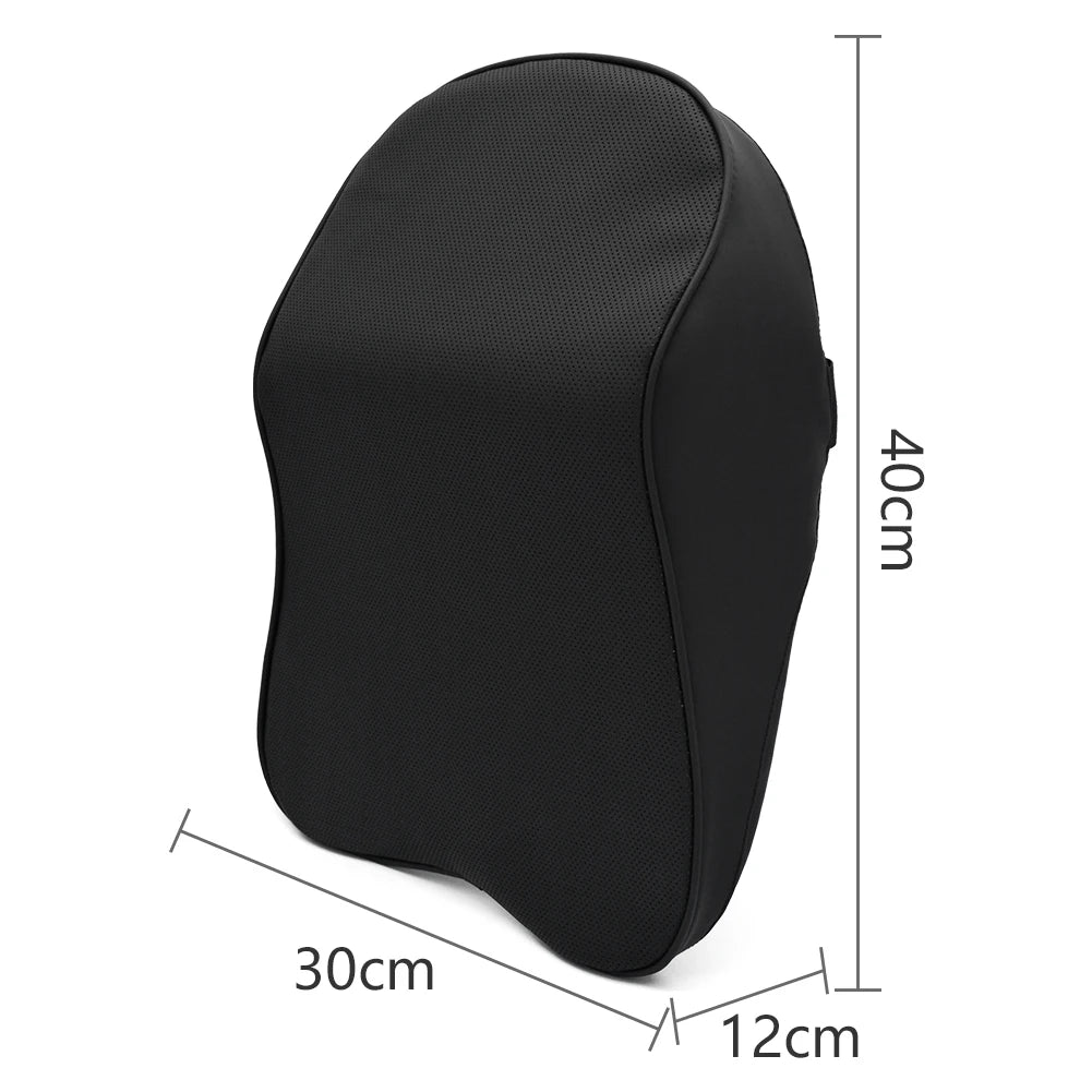 3d nappa couro memória espuma encosto de cabeça carro pescoço travesseiro apoio pescoço resto travesseiro para alívio da dor do carro viagem pescoço apoio