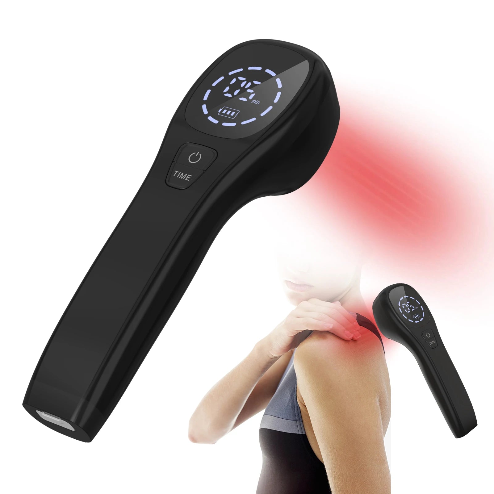 Dispositivo de terapia a laser frio 2x808nm, para alívio da dor corporal, óculos livres, sem bolsa, equipamento de fototerapia para artrite, tênis, cotovelo, animal de estimação